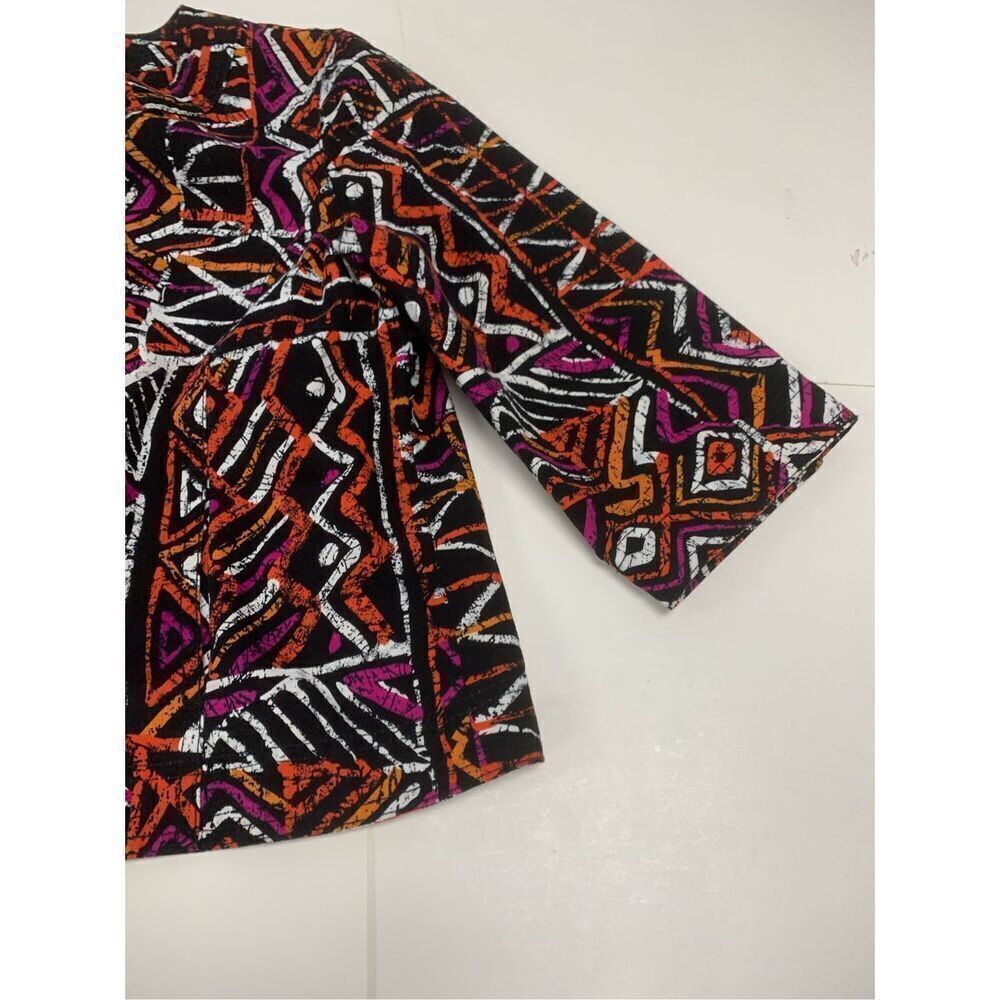 Funky Patterned Denim Jacket - image 2